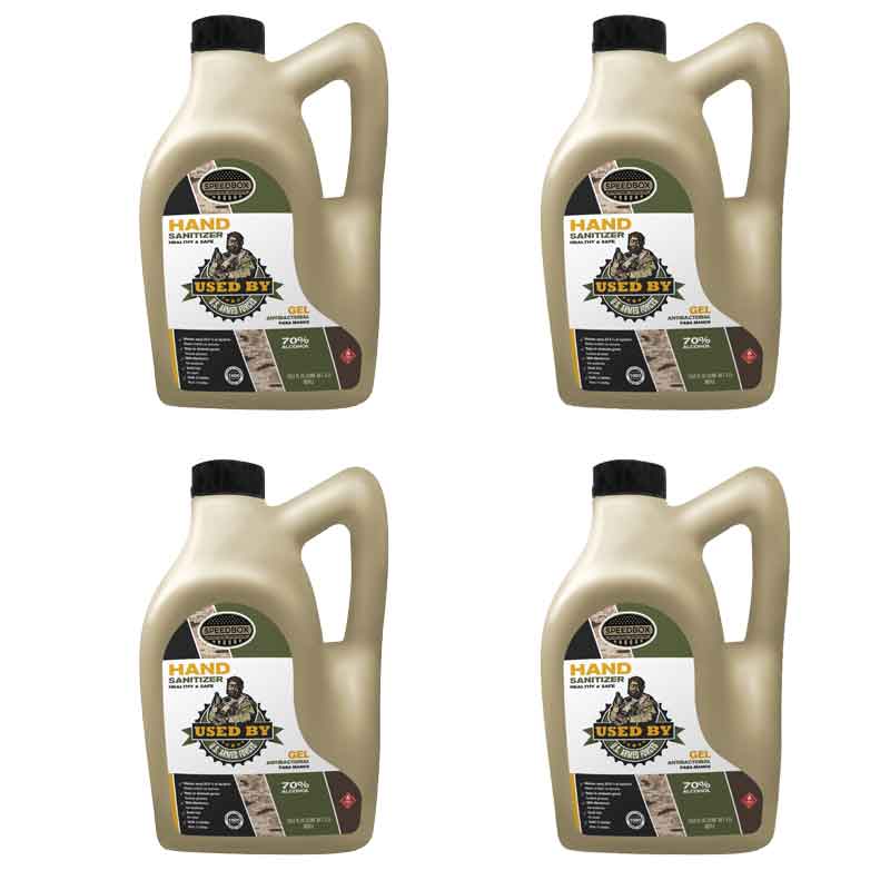 (4 Bottles) One Gallon Hand Sanitizer